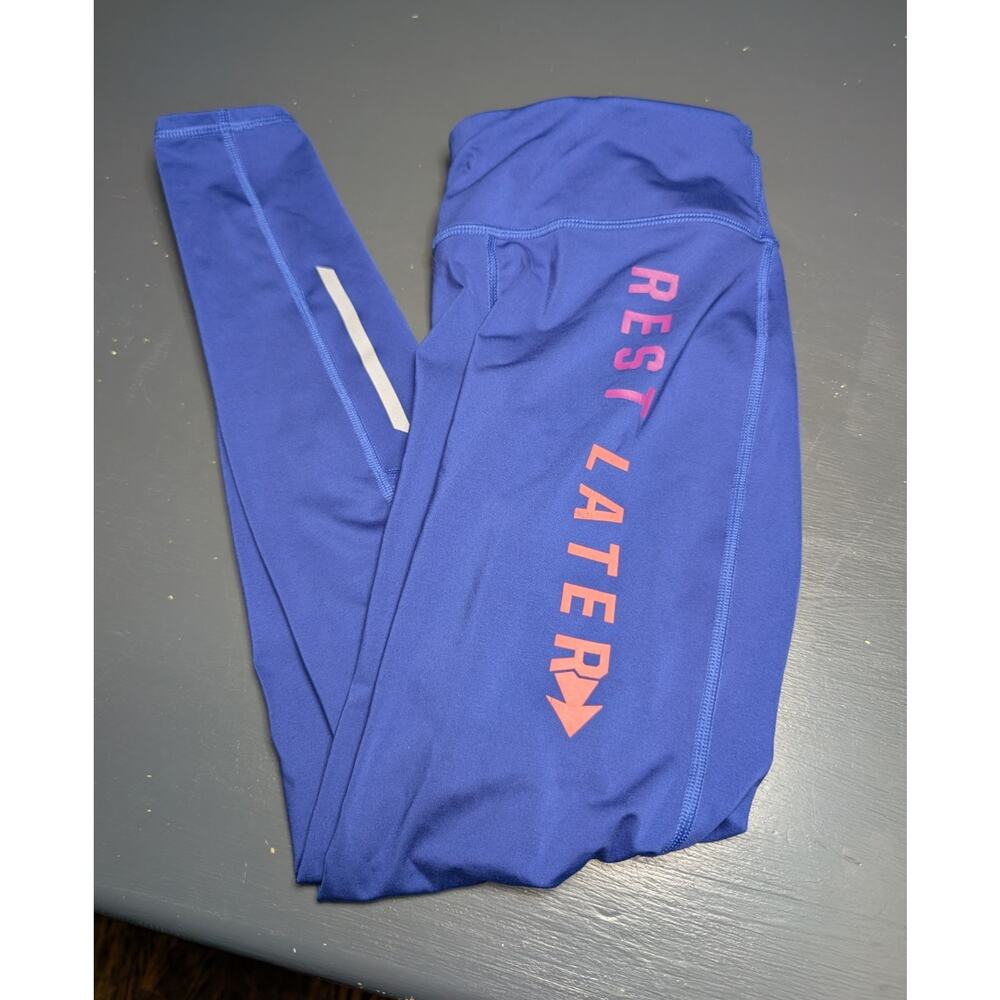 Old Navy Active Go-Dry Women’s Blue Ankle Leggings, Solid, Size M Regular